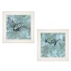 "Wildlife" 2-Piece Vignette by Britt Hallowell, White Frame