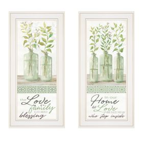 "Home and Family" 2-Piece Vignette by Cindy Jacobs, White Frame