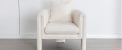 Modern Style Accent Chair Armchair for Living Room, Bedroom, Guest Room,Office, Ivory
