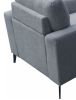 Jackson Gray Chenille Chair with Black Metal Legs