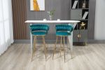 COOLMORE Bar Stools with Back and Footrest Counter Height Bar Chairs