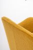 Modern Soft Teddy fabric Yellow Ergonomics Accent Chair Living Room Chair Bedroom Chair Home Chair With Gold Legs And Adjustable Legs For Indoor Home
