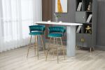 COOLMORE Bar Stools with Back and Footrest Counter Height Bar Chairs