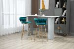COOLMORE Bar Stools with Back and Footrest Counter Height Bar Chairs