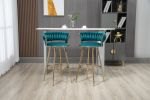 COOLMORE Bar Stools with Back and Footrest Counter Height Bar Chairs
