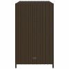 Patio Storage Cabinet Brown 32.7"x17.7"x29.9" Poly Rattan