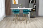 COOLMORE Bar Stools with Back and Footrest Counter Height Bar Chairs
