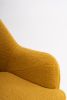 Modern Soft Teddy fabric Yellow Ergonomics Accent Chair Living Room Chair Bedroom Chair Home Chair With Gold Legs And Adjustable Legs For Indoor Home