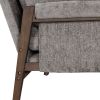 Mid-Century Modern Velvet Accent Chair,Leisure Chair with Solid Wood and Thick Seat Cushion for Living Room,Bedroom,Studio,Grey