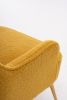 Modern Soft Teddy fabric Yellow Ergonomics Accent Chair Living Room Chair Bedroom Chair Home Chair With Gold Legs And Adjustable Legs For Indoor Home