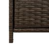 Patio Storage Cabinet Brown 32.7"x17.7"x29.9" Poly Rattan