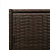 Patio Storage Cabinet Brown 32.7"x17.7"x29.9" Poly Rattan