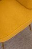 Modern Soft Teddy fabric Yellow Ergonomics Accent Chair Living Room Chair Bedroom Chair Home Chair With Gold Legs And Adjustable Legs For Indoor Home