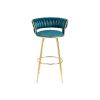 COOLMORE Bar Stools with Back and Footrest Counter Height Bar Chairs