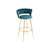 COOLMORE Bar Stools with Back and Footrest Counter Height Bar Chairs