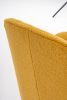 Modern Soft Teddy fabric Yellow Ergonomics Accent Chair Living Room Chair Bedroom Chair Home Chair With Gold Legs And Adjustable Legs For Indoor Home