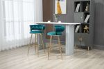 COOLMORE Bar Stools with Back and Footrest Counter Height Bar Chairs