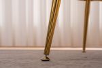 Modern Soft Teddy fabric Yellow Ergonomics Accent Chair Living Room Chair Bedroom Chair Home Chair With Gold Legs And Adjustable Legs For Indoor Home