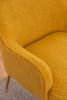 Modern Soft Teddy fabric Yellow Ergonomics Accent Chair Living Room Chair Bedroom Chair Home Chair With Gold Legs And Adjustable Legs For Indoor Home
