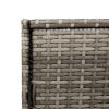 Patio Storage Cabinet Gray 32.7"x17.7"x29.9" Poly Rattan