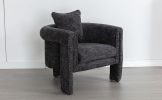 Modern Style Accent Chair Armchair for Living Room, Bedroom, Guest Room,Office,Rock Black