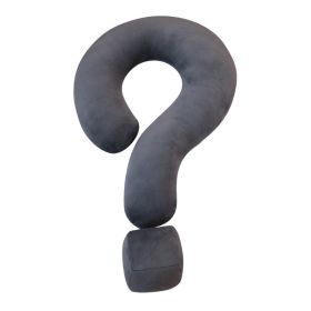 Home Living Room Sofa New Question Mark Office Siesta Pillow (Option: Dark Gray-55x37cm)