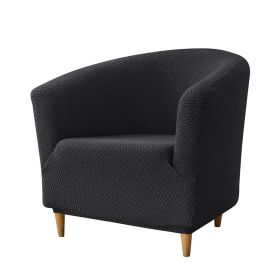 Elastic T-shaped Jacquard Club Sofa Cover (Option: 05 Black-Sofa Cover)