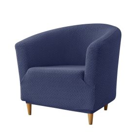 Elastic T-shaped Jacquard Club Sofa Cover (Option: 12 Navy Blue-Sofa Cover)