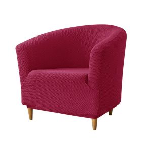 Elastic T-shaped Jacquard Club Sofa Cover (Option: 21 Wine Red-Sofa Cover)