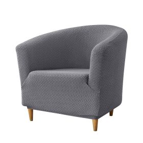 Elastic T-shaped Jacquard Club Sofa Cover (Option: 08 Dark Gray-Sofa Cover)