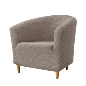 Elastic T-shaped Jacquard Club Sofa Cover (Option: 02 Khaki-Sofa Cover)
