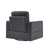 U_Style Upholstered Swivel Barrel Chair,Modern Arm Chair for Living Room and Bedroom