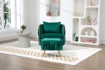 COOLMORE Accent Chair with Storage Ottoman Chair Tufted Barrel Chair Set Arm Chair for Living Room Bedroom