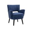 Fabric Accent Arm Chair with Upholstered seat, backrest Chair with Solid Wood Legs, for Living Room, Bedroom, Office,Waiting Rooms