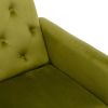 COOLMORE Velvet Accent Chair with Adjustable Armrests and Backrest, Button Tufted Lounge Chair, Single Recliner Armchair with Ottoman