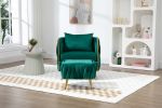 COOLMORE Accent Chair with Storage Ottoman Chair Tufted Barrel Chair Set Arm Chair for Living Room Bedroom