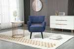Fabric Accent Arm Chair with Upholstered seat, backrest Chair with Solid Wood Legs, for Living Room, Bedroom, Office,Waiting Rooms