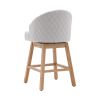 COOLMORE Bar Stools Set of 2 Counter Height Chairs with Footrest for Kitchen, Dining Room And 360 Degree Swivel