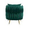 COOLMORE Accent Chair with Storage Ottoman Chair Tufted Barrel Chair Set Arm Chair for Living Room Bedroom