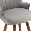 COOLMORE Swivel Bar Stools with Backrest Footrest , with a fixed height of 360 degrees