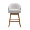 COOLMORE Bar Stools Set of 2 Counter Height Chairs with Footrest for Kitchen, Dining Room And 360 Degree Swivel