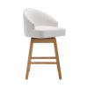 COOLMORE Bar Stools Set of 2 Counter Height Chairs with Footrest for Kitchen, Dining Room And 360 Degree Swivel